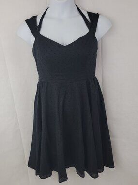 HELL BUNNY VIXEN Womens Dress XL Black Dots Pinup Rockabilly Swing Retro